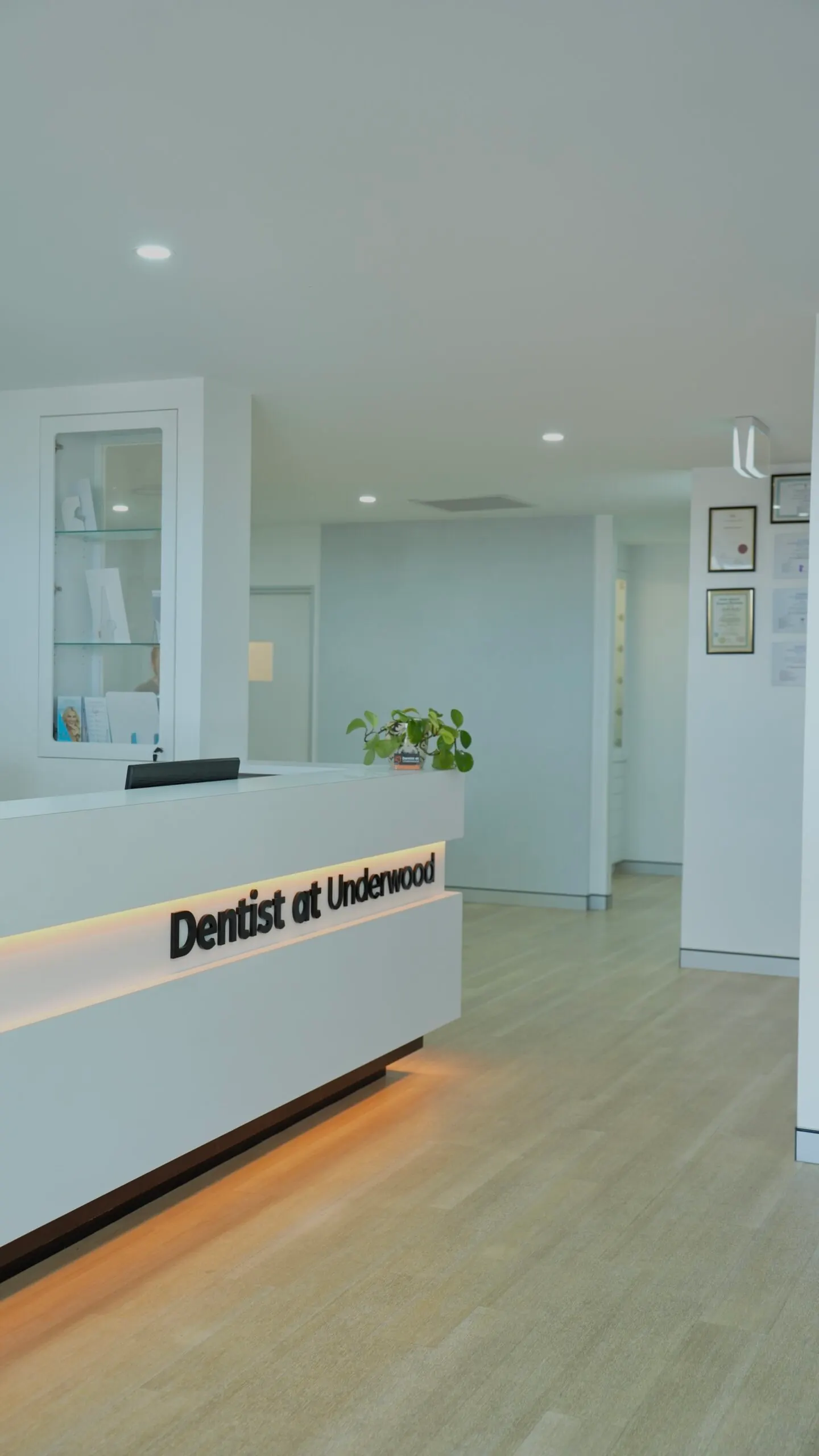 The reception area at Dentist at Underwood