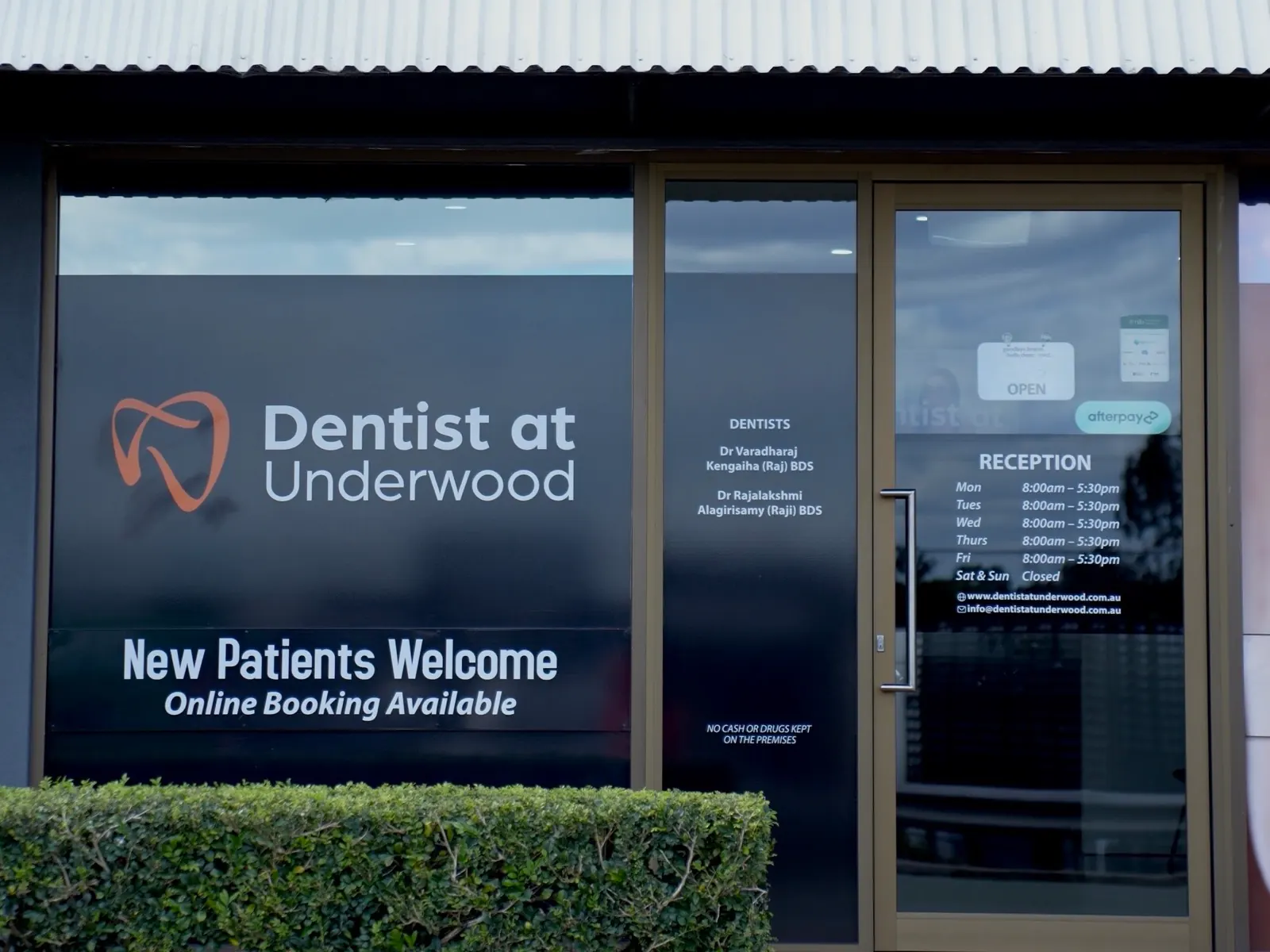 The Dentist at Underwood shopfront, with new patients welcome
